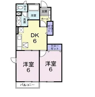 メゾン ディオール A【1階】の間取り