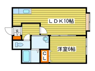 ピズモストリ-ト17【3階】の間取り