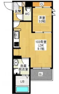 広島県広島市西区中広町2【アパート】の間取り