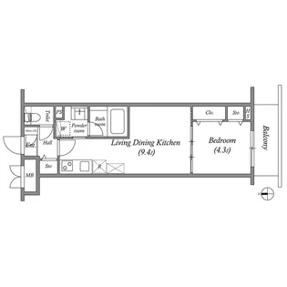 プライムガーデン若木【1階】の間取り