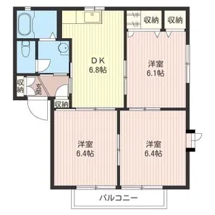 コーポ・ワセイ B【1階】の間取り