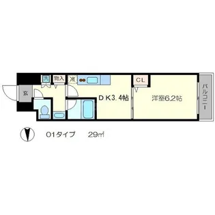 べラジオ四条烏丸II【2階】の間取り