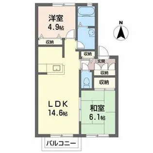セファミ太子【1階】の間取り
