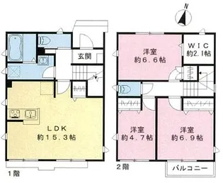 埼玉県白岡市白岡【一戸建】の間取り