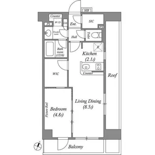 ルクレ西池袋【5階】の間取り