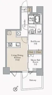 JMFレジデンス蔵前二丁目【3階】の間取り