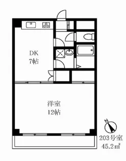 グランドゥール等々力【2階】の間取り