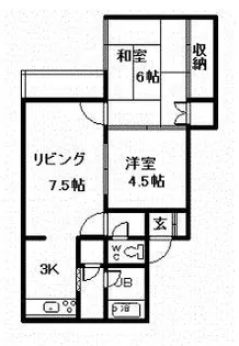 大雪マンション【2階】の間取り
