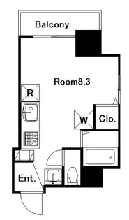 デ・クメール八幡【4階】の間取り