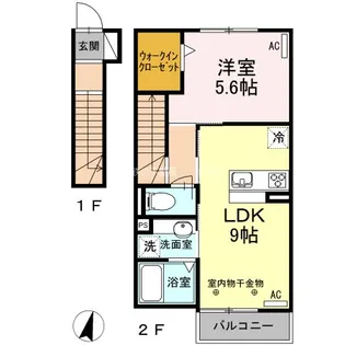 メヌエット【2階】の間取り