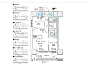 リビオメゾン御茶ノ水EAST【13階】の間取り