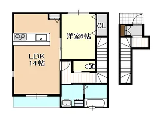 メゾンyasui B【2階】の間取り