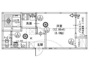 (仮)桜ヶ丘アパート【3階】の間取り