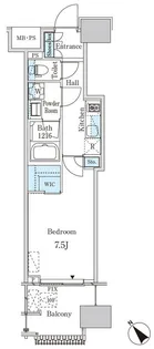 レガシス中目黒【4階】の間取り