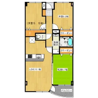 シャローム富士見【4階】の間取り