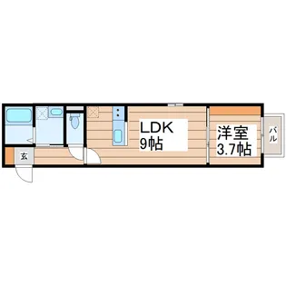 ジオ黒松【2階】の間取り