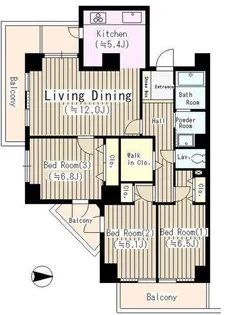 Daiwa Grace Maison 大島I【6階】の間取り