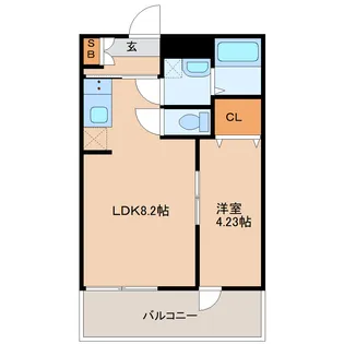 【新築】志波町アパート【3階】の間取り