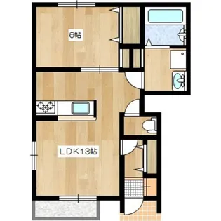 イースクエア宮野大殿A【1階】の間取り