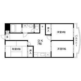 フォーシーズンマンションB棟【2階】の間取り