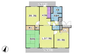 井吹東シティコート【2階】の間取り