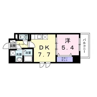 ウィングコート天王寺【4階】の間取り