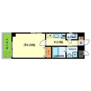 フロール宮之阪【3階】の間取り