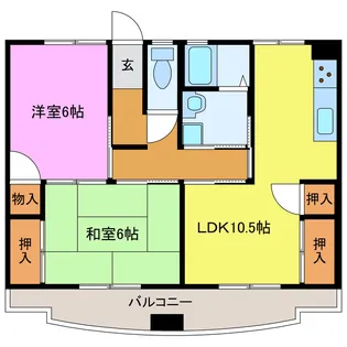 アクティブステージ江島【3階】の間取り