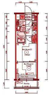 エステムコート横浜【7階】の間取り