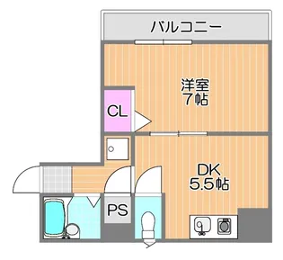 第一天瀬ビル【9階】の間取り