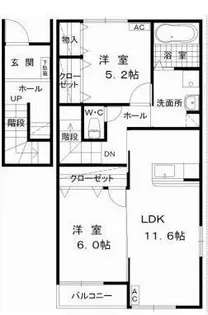 プラントスクエア A【2階】の間取り