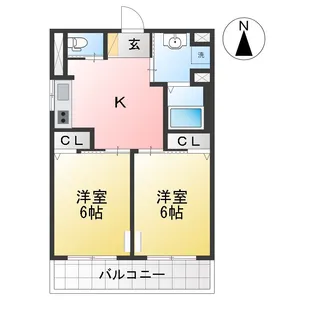 グランフィール【4階】の間取り