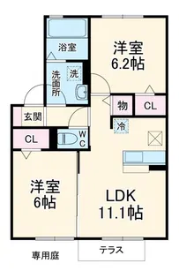 グリーンコートLH【1階】の間取り