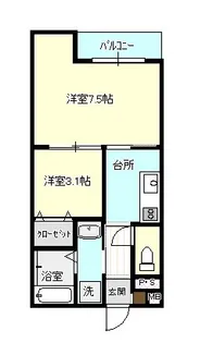 Prima Vista永昌東【1階】の間取り