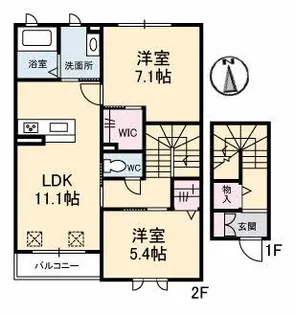 シャーメゾンM【2階】の間取り