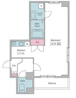 レジディア文京湯島II【12階】の間取り