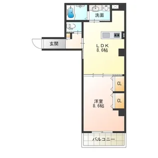 フォーラム此花四貫島【4階】の間取り