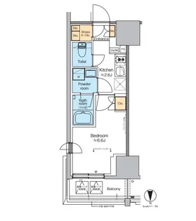 プラウドフラット四谷三丁目【5階】の間取り