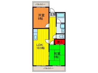 門真元町マンション【3階】の間取り