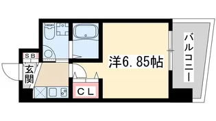 セレニテ江坂ルフレ【10階】の間取り