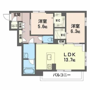 リラフォート【4階】の間取り