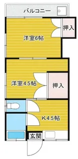 コーポフジ【1階】の間取り