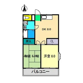 ハイツM1【2階】の間取り