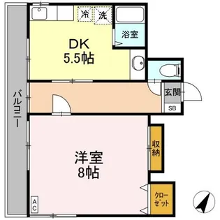 サンセール岡部【2階】の間取り