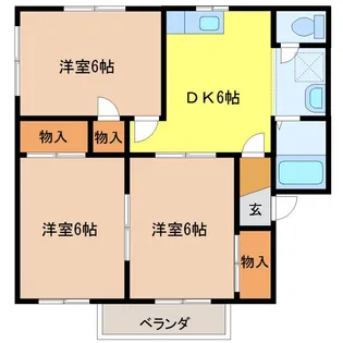 タウンスギモト【1階】の間取り