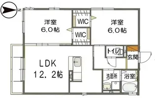 アンシャンテ中海岸【2階】の間取り