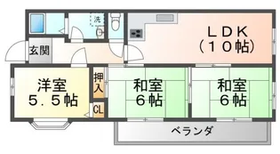 千里山パークヒルズII【3階】の間取り