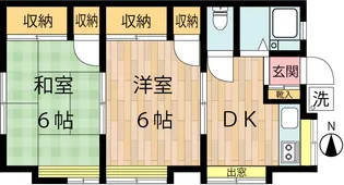 グリーンハイム清和【2階】の間取り