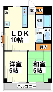 ウイングシティ立花【5階】の間取り