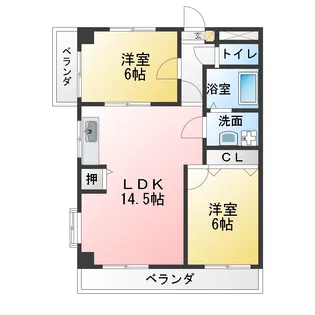 ジョイフル潮見【1階】の間取り